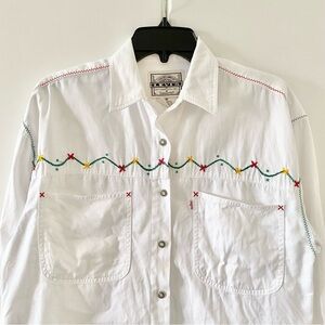 Vintage Levi’s Western Embroidered Button Down Shirt